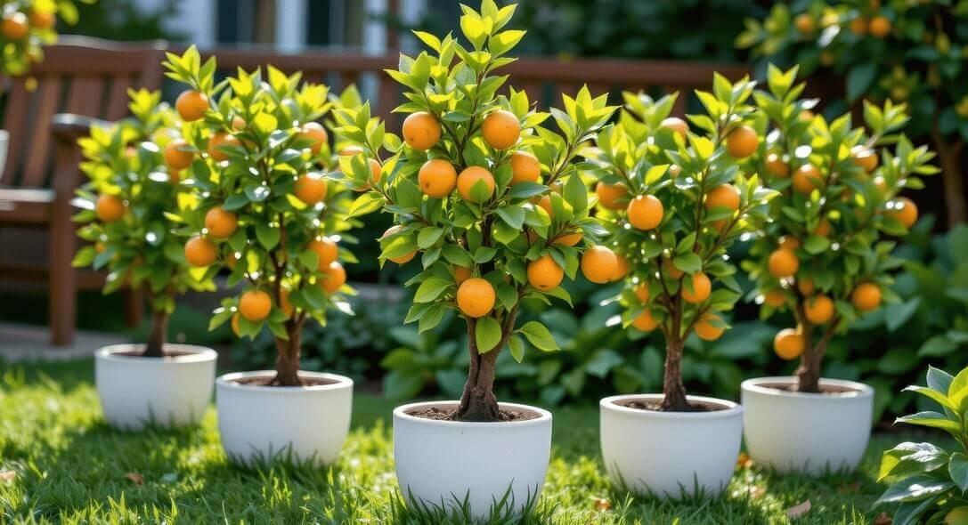 Dwarf Fruit Trees in Pots