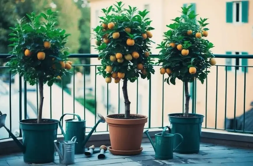 best way to water potted fruit trees