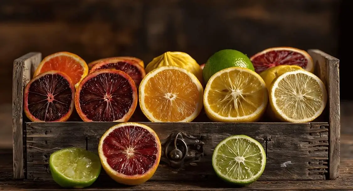 citrus fruits in containers