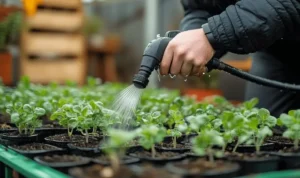 Watering Newly Repotted Fruit Trees